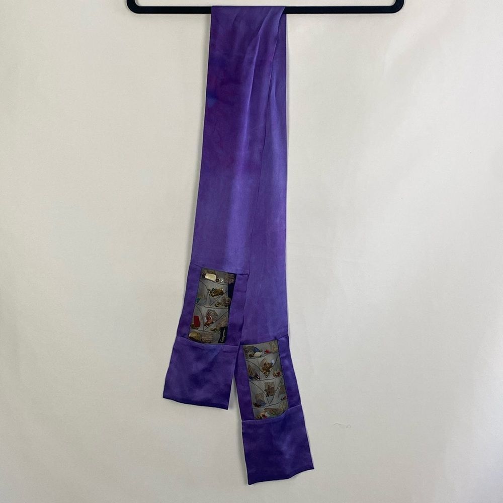Purple With Charms/Gems Scarf